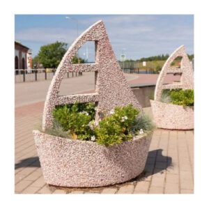 Betona puķu pods (laivas tipa ar buru), 1100x580x1220mm