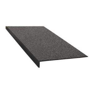 Stiklšķiedras pretslīdēšanas leņķis kāpnēm, melns bez dzeltenas sānu malas, 230x600x30mm