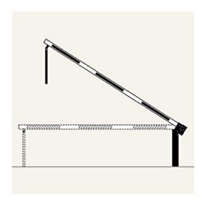 Paceļama barjera ar gāzes spiediena mehānismu un svārsta atbalstu, 5400mm