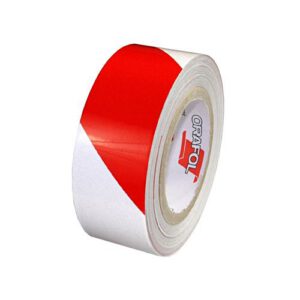 Oralite 5431 pašlīmējoša līmlenta (rullis), sarkanbalta, h=50mm, atstarošanas klase 1, virziens pa labi