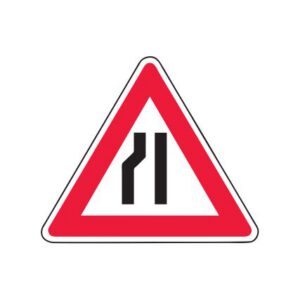 Brīdinājuma zīme Nr.109/Ceļa sašaurinājums, 900x900mm, 1. atstarošanas klase