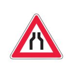 Brīdinājuma zīme Nr.107/Ceļa sašaurinājums, 700x700mm, 2. atstarošanas klase