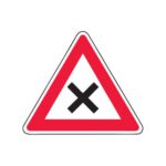 Metāla brīdinājuma zīme Nr.101/Vienādas nozīmes ceļu krustojums, 900x900mm, 1. atstarošanas klase