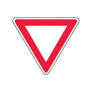 Priekšrocības zīme (metāla) Nr.206/Dodiet ceļu, 700x700mm, 1. atstarošanas klase