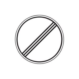 Aizlieguma zīme Nr.330/Visi ierobežojumi beidzas, d.600mm, 1. atstarošanas klase