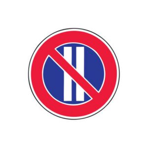 Aizlieguma zīme Nr.329/Pāra datumos stāvēt aizliegts, d.700mm, 1. atstarošanas klase