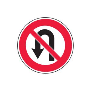 Aizlieguma zīme Nr.317/Apgriezties braukšanai pretējā virzienā aizliegts, d.600mm, 2. atstarošanas klase