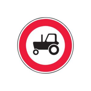 Aizlieguma zīme Nr.308/Traktoriem braukt aizliegts, d.700mm, 1. atstarošanas klase