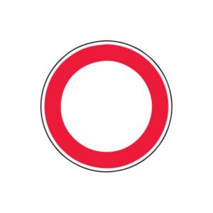 Aizlieguma zīme Nr.302/Braukt aizliegts, d.600mm, 1. atstarošanas klase