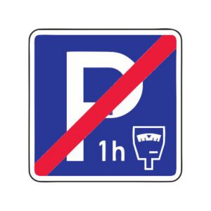 Norādījuma zīme Nr.540/Maksas stāvvietas beigas, 600x600mm, 2. atstarošanas klase