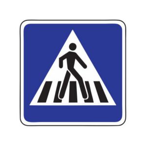 Norādījuma zīme Nr.536/Gājēju pāreja, 700x700mm, 2. atstarošanas klase