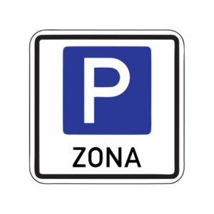 Norādījuma zīme Nr.529/Stāvvietu zona, 900x900mm, 1. atstarošanas klase