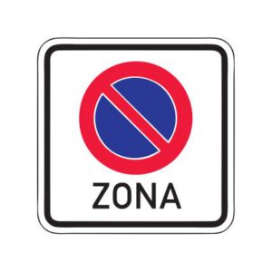 Norādījuma zīme Nr.523/Stāvēšanas aizlieguma zona, 900x900mm, 2. atstarošanas klase