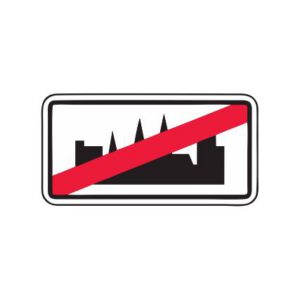 Norādījuma zīme Nr.520/Apdzīvotas vietas beigas, 1000x400mm, 2. atstarošanas klase