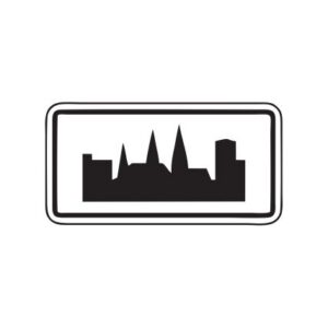 Norādījuma zīme Nr.519/Apdzīvotas vietas sākums, 1000x400mm, 1. atstarošanas klase