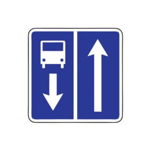 Norādījuma zīme Nr.507/Ceļš ar joslu pasažieru sabiedriskajiem transportlīdzekļiem, 700x700mm, 1. atstarošanas klase