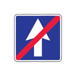 Norādījuma zīme Nr.502/Vienvirziena ceļa beigas, 700x700mm, 1. atstarošanas klase