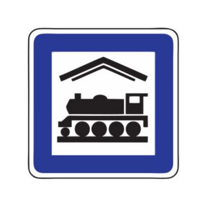 Servisa zīme Nr.626/Dzelzceļa stacija, 700x1050mm, 2. atstarošanas klase