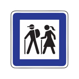 Servisa zīme Nr.616/Gājēju maršruts, 600x600mm, 2. atstarošanas klase