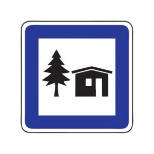 Servisa zīme Nr.611/Jaunatnes tūrisma mītne, 600x900mm, 1. atstarošanas klase