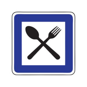 Servisa zīme Nr.608/Restorāns, 700x700mm, 2. atstarošanas klase