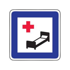 Servisa zīme Nr.602/Slimnīca, 700x700mm, 2. atstarošanas klase