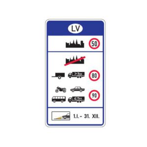 Nr.724/Satiksmes ierobežojumi Latvijā, 1400x2500mm, 2. atstarošanas klase