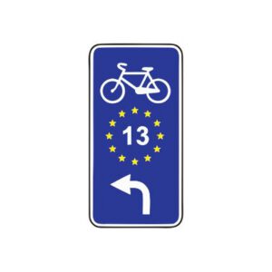 Papildzīme Nr.858/EuroVelo maršruts, 250x500mm, 2. atstarošanas klase