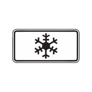 Papildzīme Nr.846/Slidens segums, 700x350mm, 2. atstarošanas klase