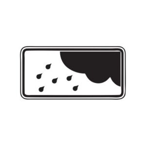 Papildzīme Nr.845/Mitrs segums, 600x300mm, 2. atstarošanas klase