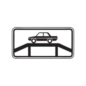 Papildzīme Nr.841/Automobiļu apskates vieta, 600x300mm, 2. atstarošanas klase