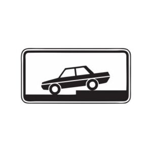 Papildzīme Nr.836/Transportlīdzekļa novietojuma veids stāvvietā, 700x350mm, 2. atstarošanas klase