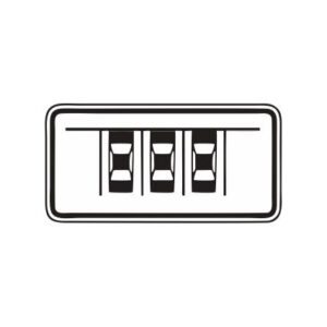 Papildzīme Nr.835/Transportlīdzekļa novietojuma veids stāvvietā, 700x350mm, 2. atstarošanas klase
