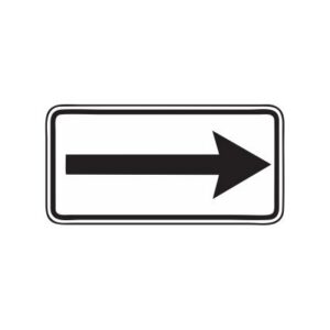 Papildzīme Nr.816/Darbības virziens, 600x300mm, 1. atstarošanas klase