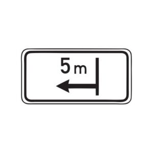 Papildzīme Nr.806/Darbības zona, 600x300mm, 1. atstarošanas klase