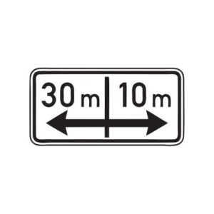 Papildzīme Nr.805/Darbības zona, 700x350mm, 1. atstarošanas klase