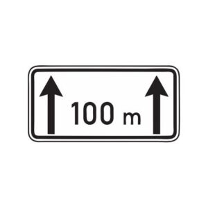 Papildzīme Nr.803/Darbības zona, 600x300mm, 1. atstarošanas klase