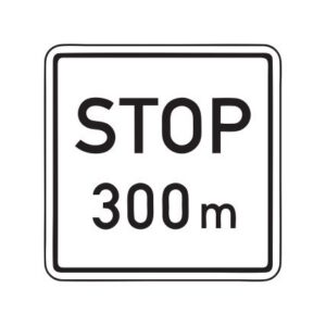 Papildzīme Nr.802/Attālums līdz objektam, 700x700mm, 2. atstarošanas klase