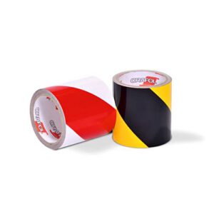 Oralite 5431 pašlīmējoša līmlenta (rullis), dzeltenmelna, h=100mm, atstarošanas klase 1, virziens pa labi