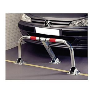 Stāvvietu barjera -Trīspunktu ar gumijas amortizatoriem, ar kvadrātveida slēdzeni [MOT]