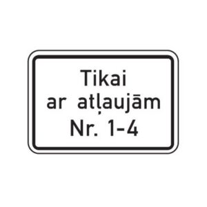 Papildzīme Nr.849/Pārējā papildinformācija, 700x350mm, 1. atstarošanas klase