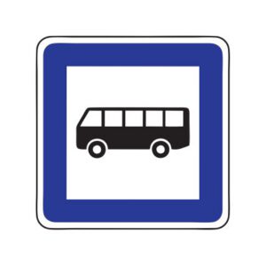 Norādījuma zīme Nr.541/Autobusa un trolejbusa pietura (bez uzraksta), 600x600mm, 2. atstarošanas klase