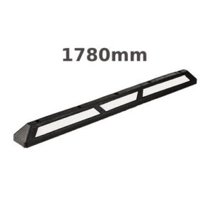 Gumijas automašīnu atdure jeb parkošanās barjera 1780mm (balta lenta)