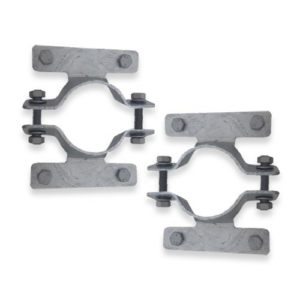 Metāla ceļa zīmju stiprinājumu (kronšteinu) komplekts (paredzēts 2 ceļa zīmju aprīkošanai uz 1 staba)