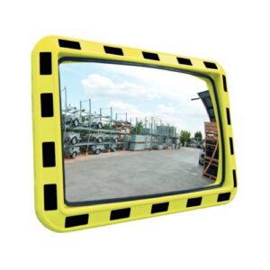 Spogulis, četrstūra, 100x80cm, dzeltens/melns