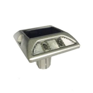 Ceļa atstarotājs ar saules baterijām, balts-balts (125x125x25mm)