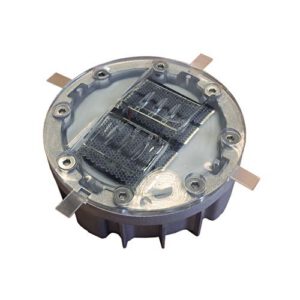 Ceļa atstarotājs ar saules baterijām sarkans/sarkans, apaļš, d=126mm