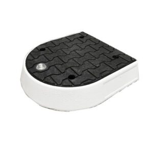 Drošības salas MINI nobeiguma elements 500x500x130mm, gumijas (ar atstarojošu malu un stikla atstarotājiem), pelēks [GH]