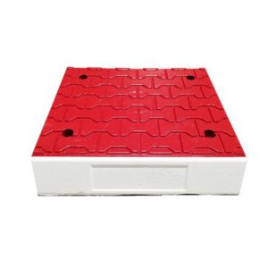 Drošības salas MINI vidējais elements 500x500x130mm, gumijas (ar atstarojošu malu), sarkans [GH]