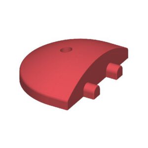 Ātruma slāpētāja (guļošā policista) 180 LONG beigu elements, 300x200x75mm (sarkans) [GH]